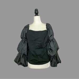 ❤️ 2X ❤️ NWT Anthro Puff Sleeves Tiered Sleeves Off The Shoulder Crop​